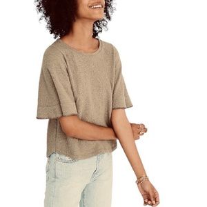 Madewell Texture & Thread Flutter-Sleeve Top Size M